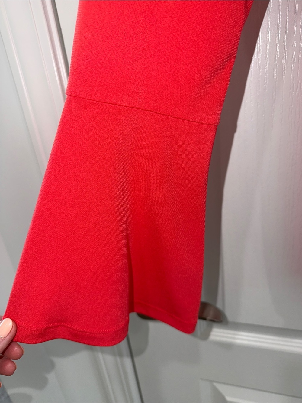 MICHAEL Michael Kors Red Lace-Up V-Neck Long Sleeve Top with bell sleeves NWT - Picture 6 of 7